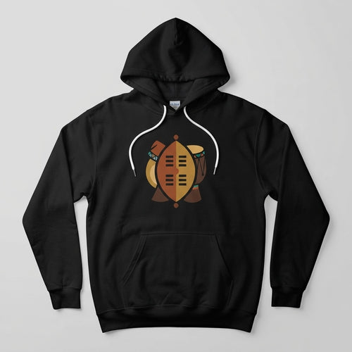 Ancestral Zulu Spirit — Sangoma's Healing Drumbeat Hoodie