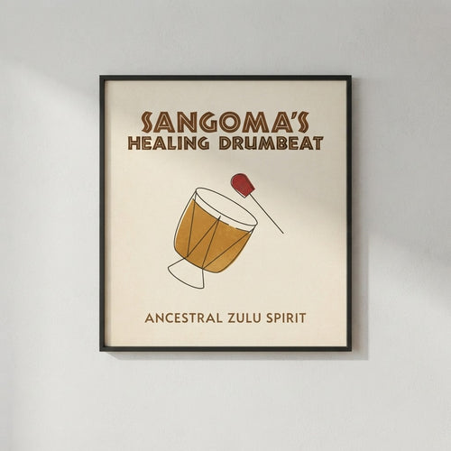 Ancestral Zulu Spirit — Sangoma's Healing Drumbeat Poster