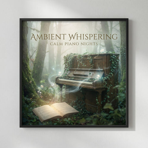 Calm Piano Nights — Ambient Whispering Poster