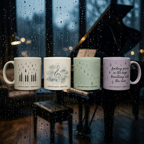 Calm Piano Nights — Anxiety Rain Mug