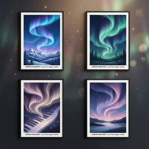 Calm Piano Nights — Aurora Melodies Poster