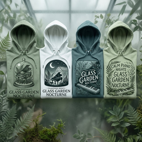 Calm Piano Nights — Glass Garden Nocturne Hoodie