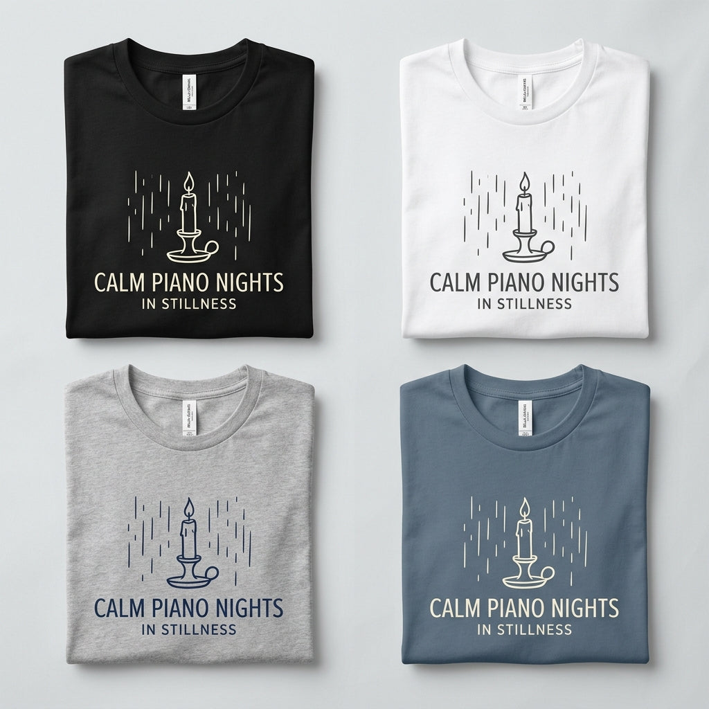 Calm Piano Nights — In Stillness Tee — design 3