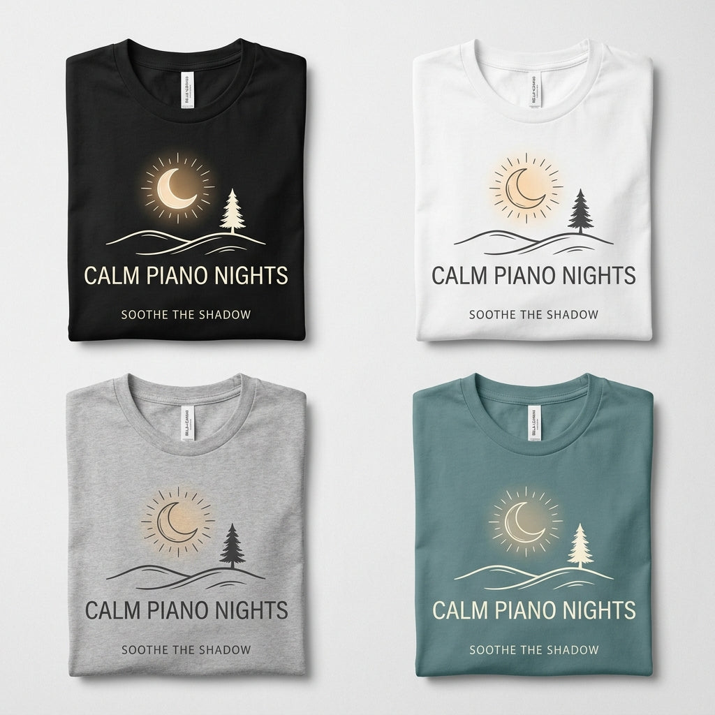 Calm Piano Nights — Soothe The Shadow Tee — design 3