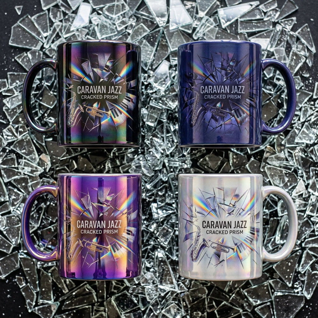 Caravan Jazz — Cracked Prism Mug mockup