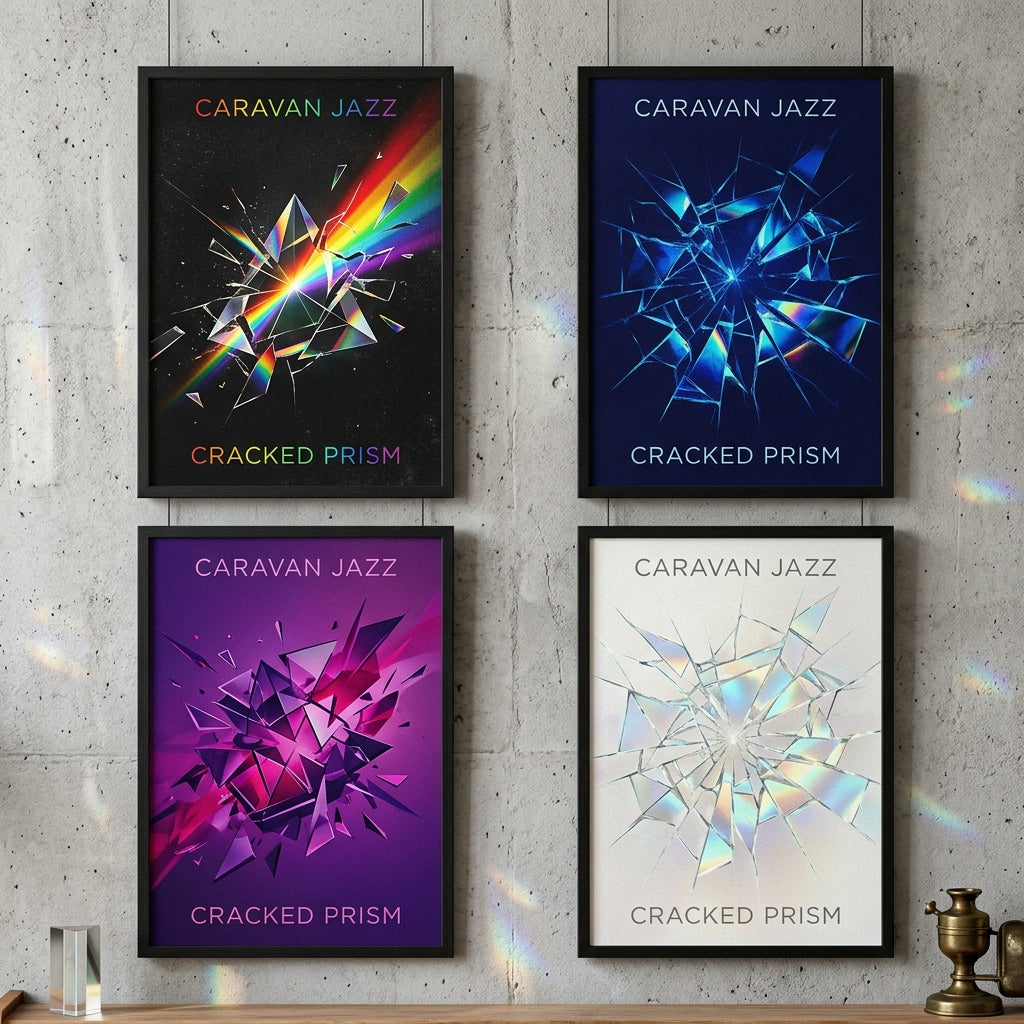 Caravan Jazz — Cracked Prism Poster mockup