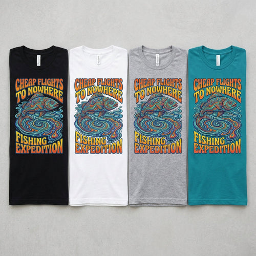 Cheap Flights to Nowhere — Fishing Expedition Tee