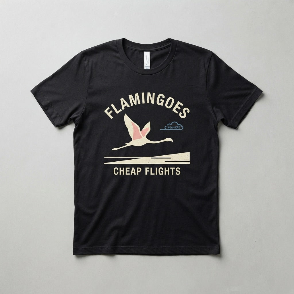 Cheap Flights to Nowhere — Holy Flamingoes Hoodie mockup