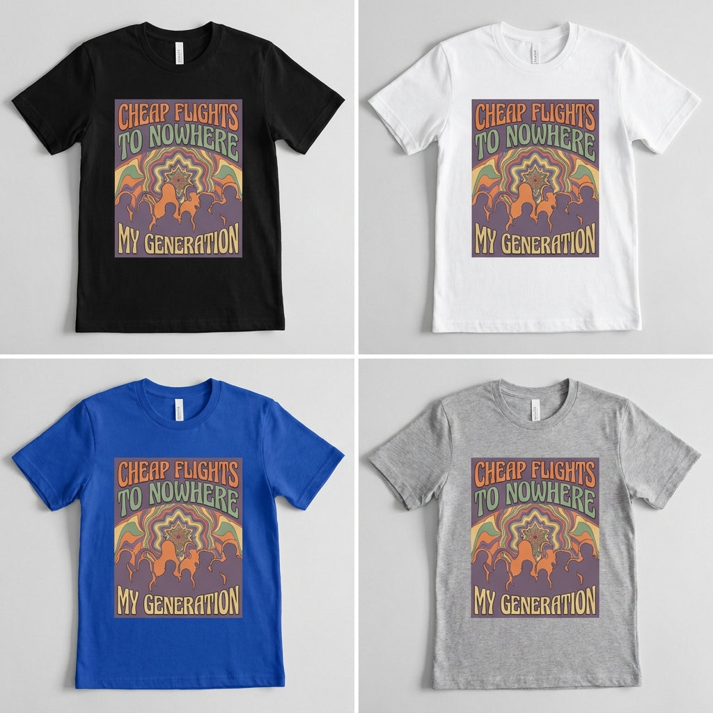 Cheap Flights to Nowhere — My Generation Tee — design 3
