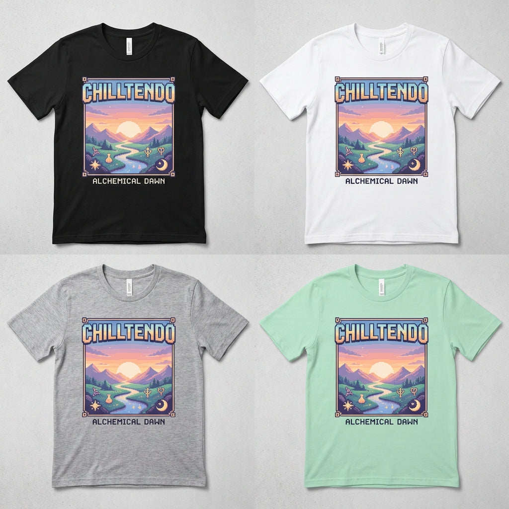 Chilltendo — Alchemical Dawn Tee — design 3