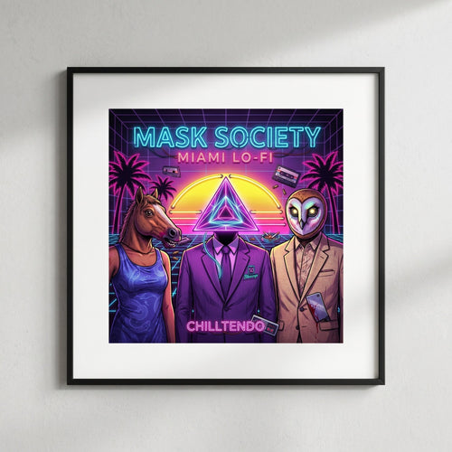 Chilltendo — Mask Society - Miami Lo-fi Poster