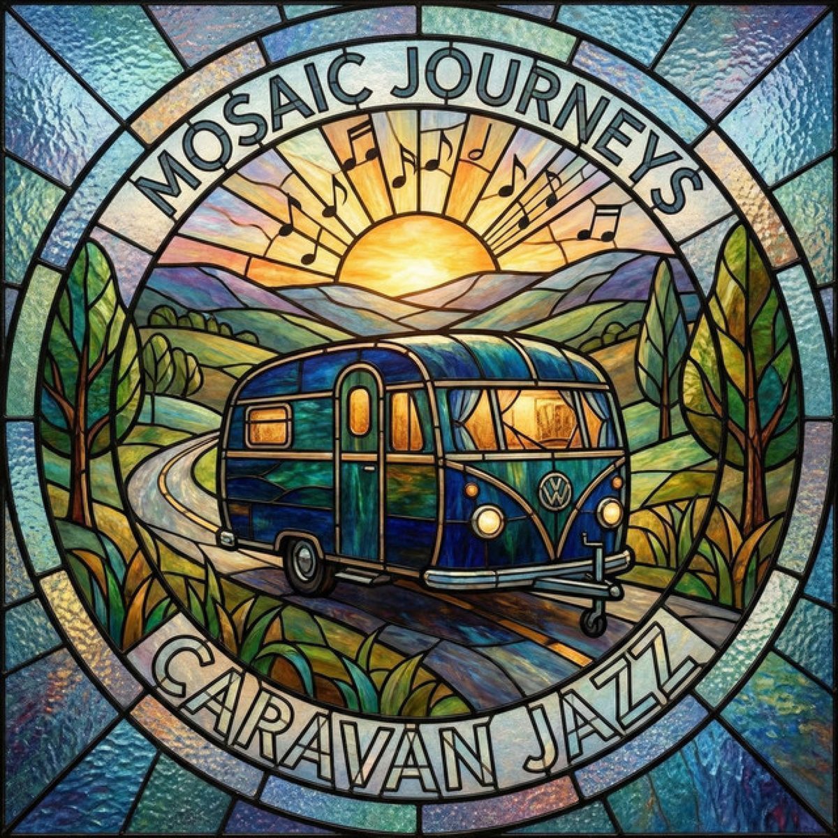 Caravan Jazz — Mosaic Journeys Poster mockup