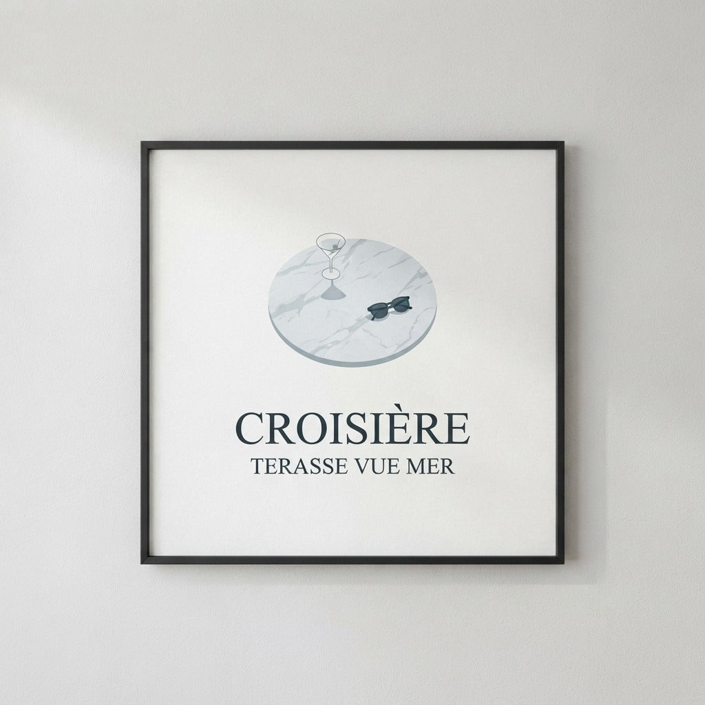 Croisière — Terasse Vue Mer Poster mockup