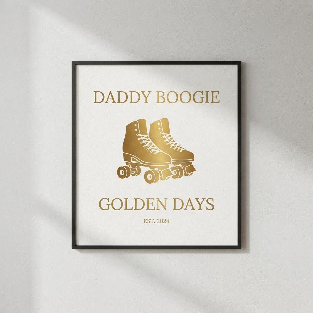 Daddy Boogie — Golden Days Poster mockup