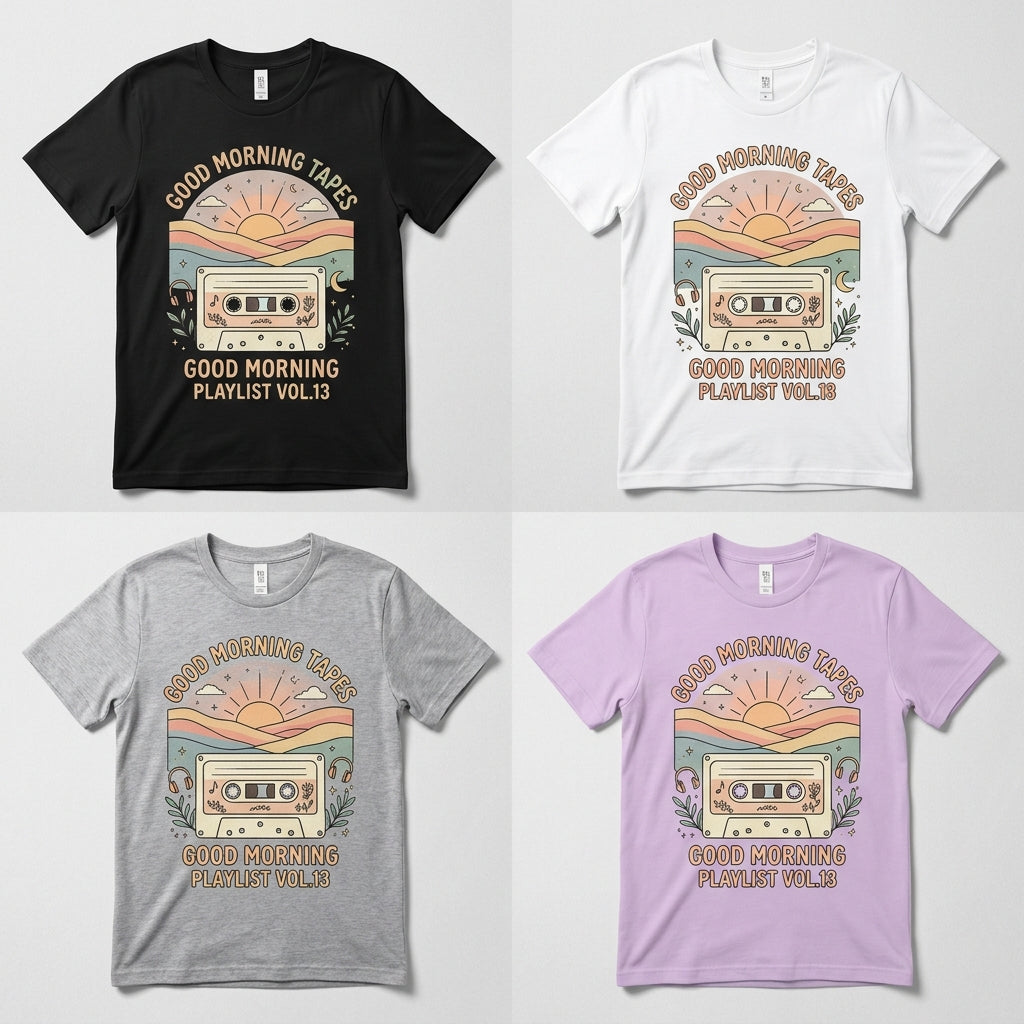 Good Morning Tapes — Good Morning Playlist : Vol 13 Tee — design 3