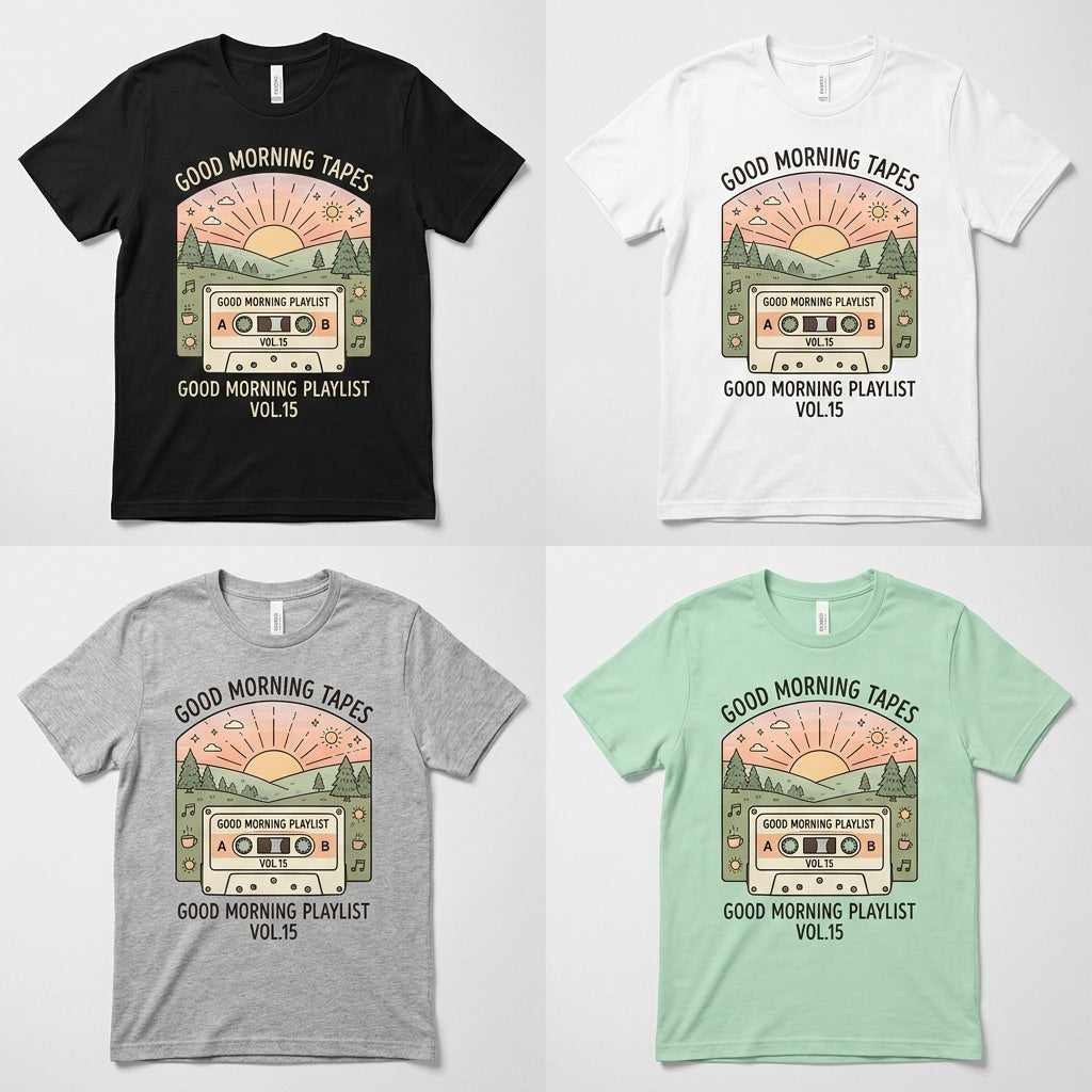 Good Morning Tapes — Good Morning Playlist : Vol 15 Tee — design 3