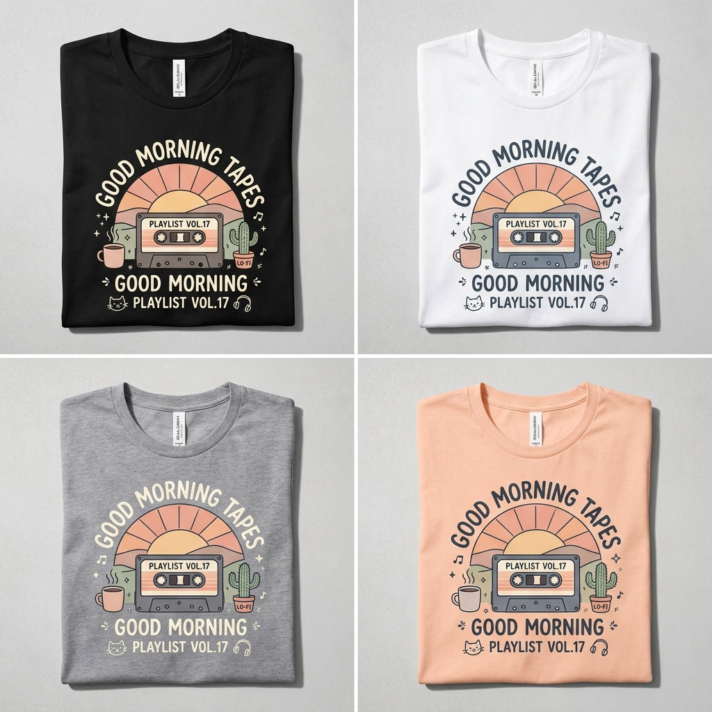 Good Morning Tapes — Good Morning Playlist : Vol 17 Tee — design 3