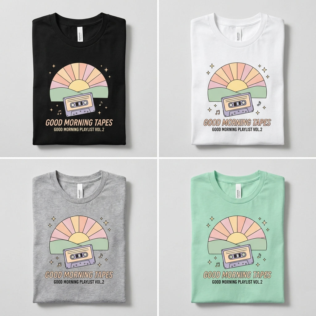 Good Morning Tapes — Good Morning Playlist : Vol 2 Tee — design 3