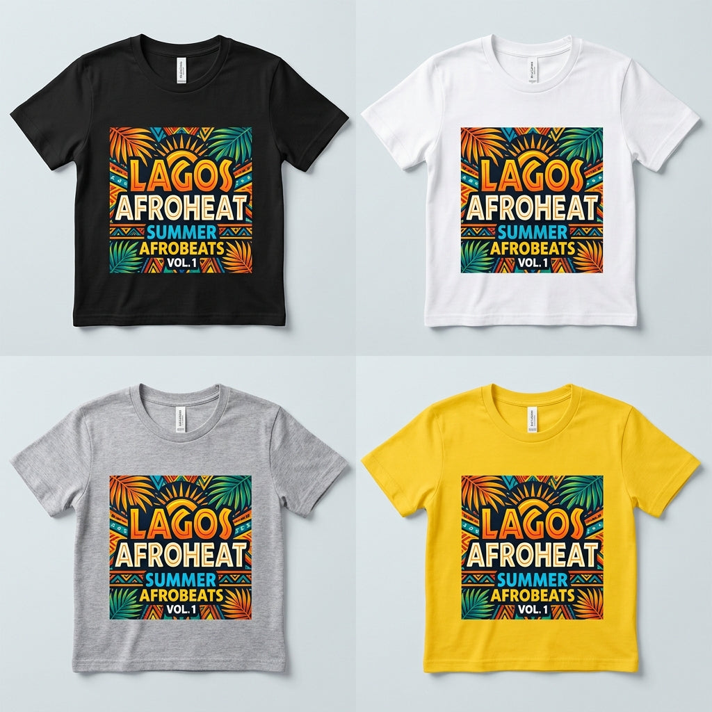 Lagos AfroHeat — Summer Afrobeats : Vol 1 Tee — design 3