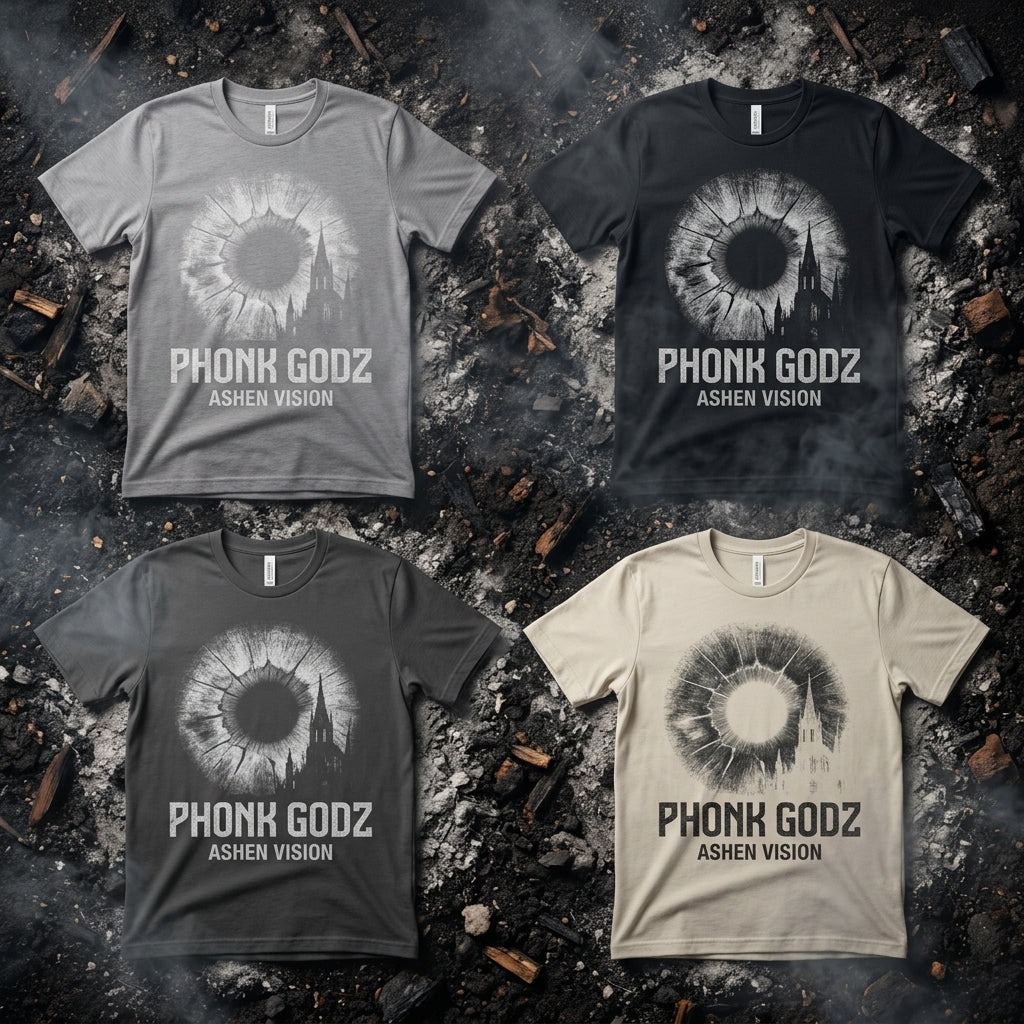 Phonk Godz — ASHEN VISION Tee — design 3