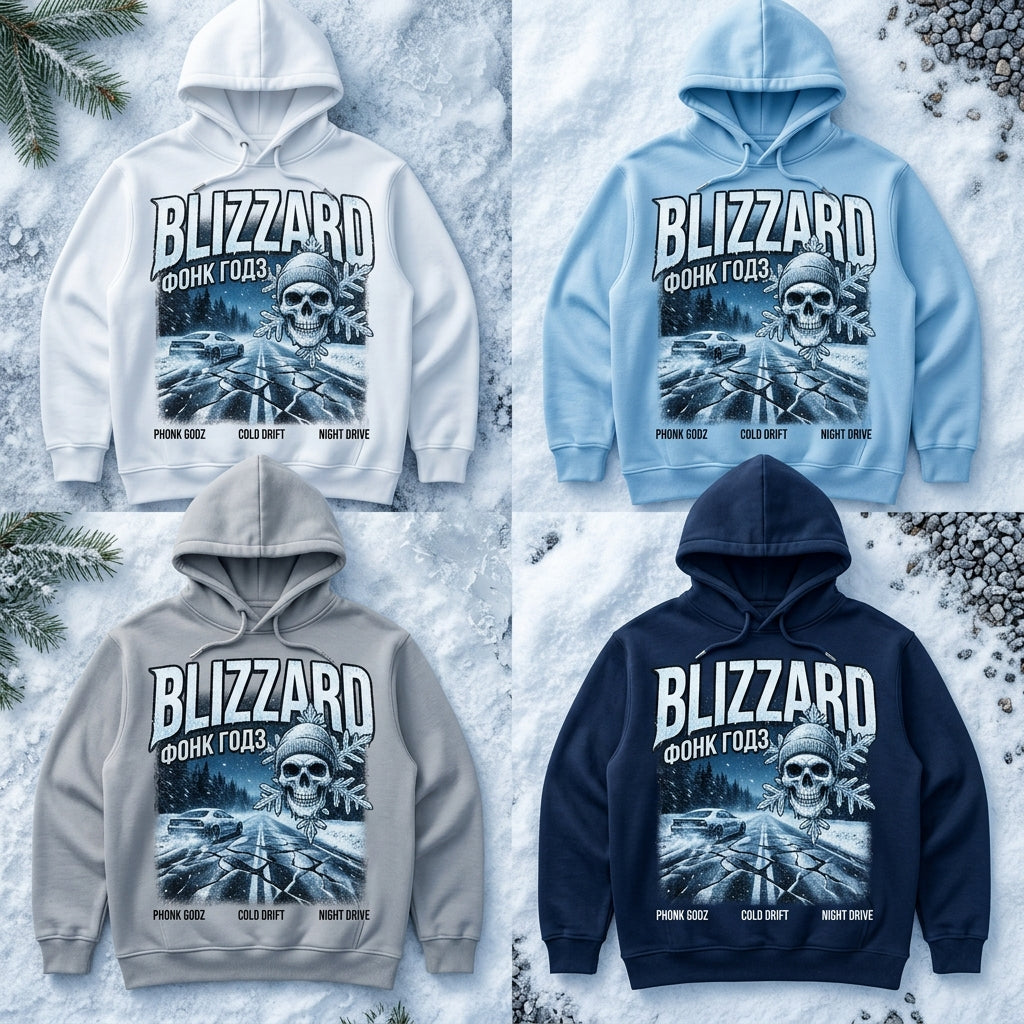 Phonk Godz — B L I Z Z A R D Hoodie — design 3
