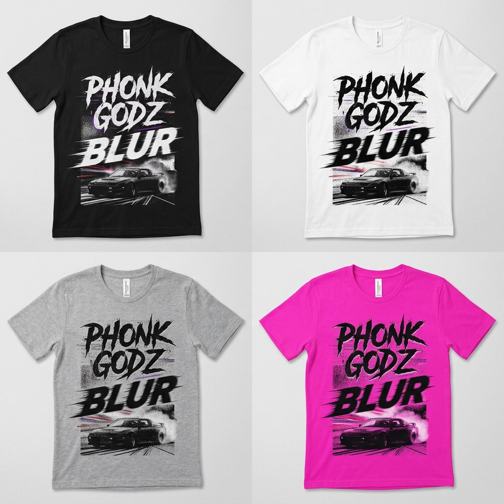 Phonk Godz — B L U R Tee — design 3