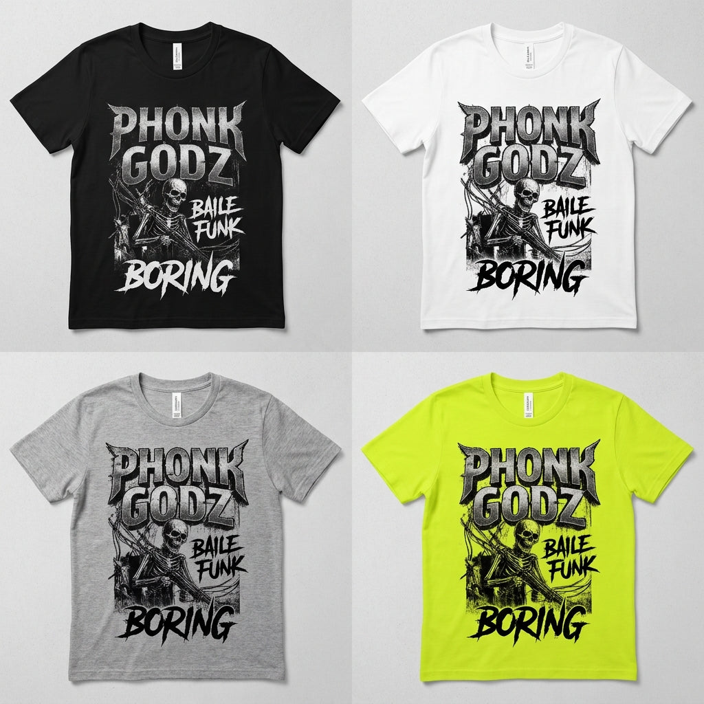 Phonk Godz — B O R I N G Tee — design 3