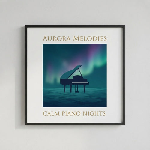 Calm Piano Nights — Aurora Melodies Poster