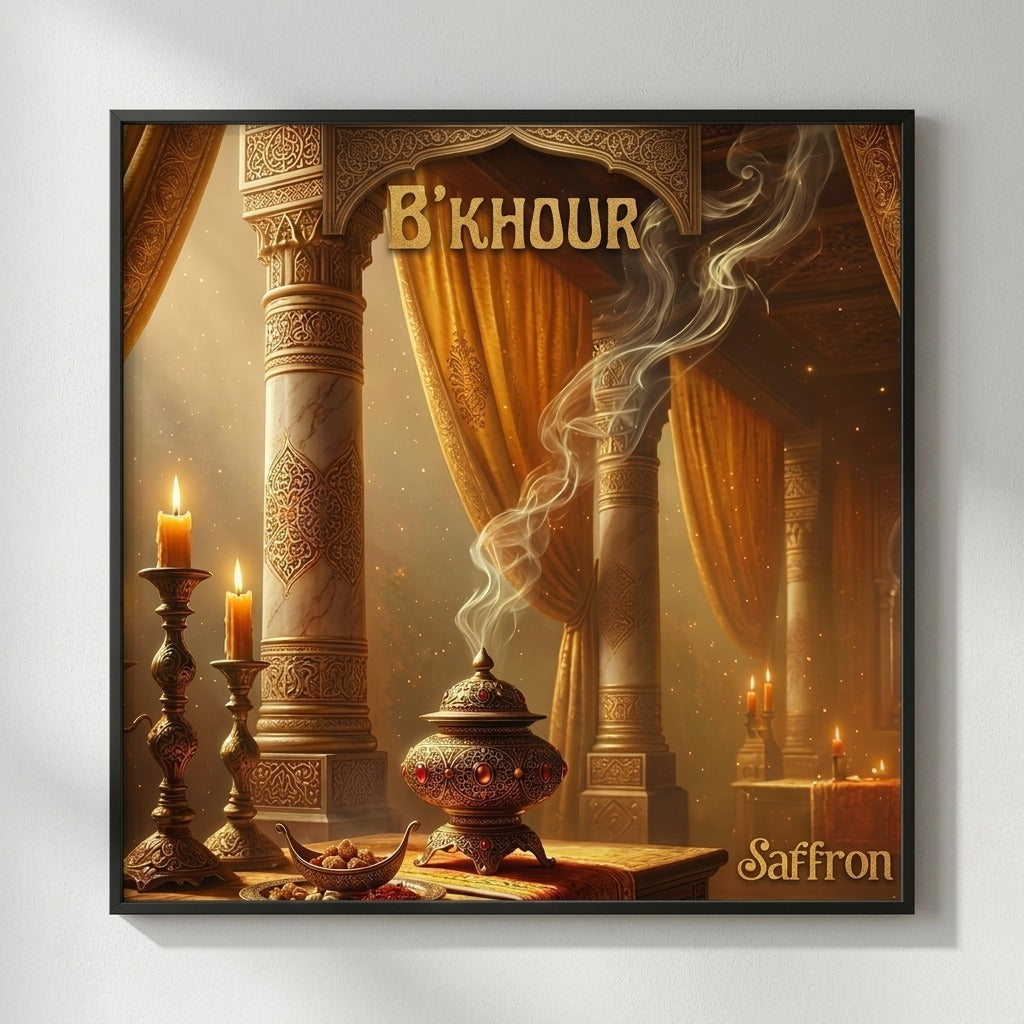 Saffron — B'khour Poster mockup