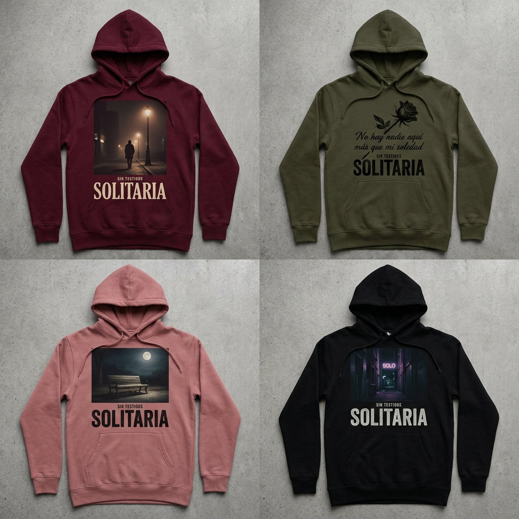 Sin Testigos — Solitaria Hoodie — design 3