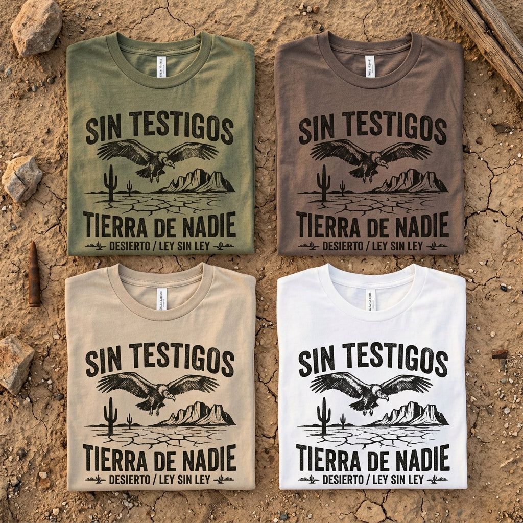 Sin Testigos — Tierra De Nadie Tee mockup