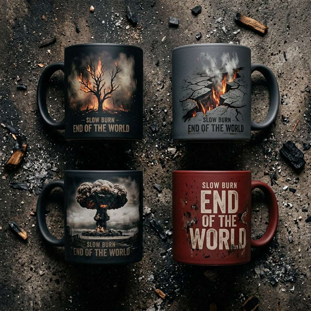Slow Burn — End Of The World Mug mockup