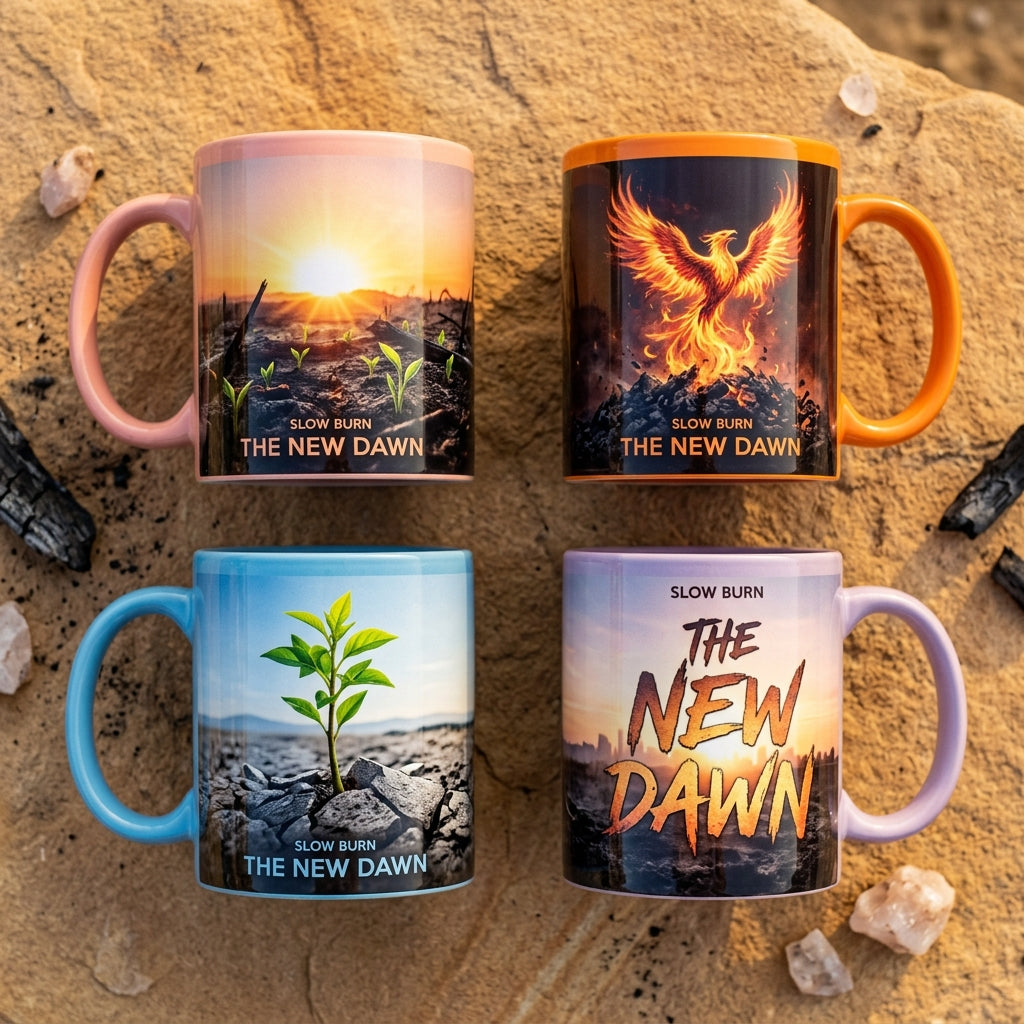 Slow Burn — The New Dawn Mug mockup
