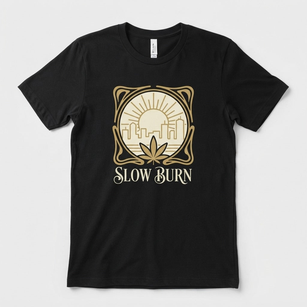 SLOW BURN — The New Dawn Tee mockup