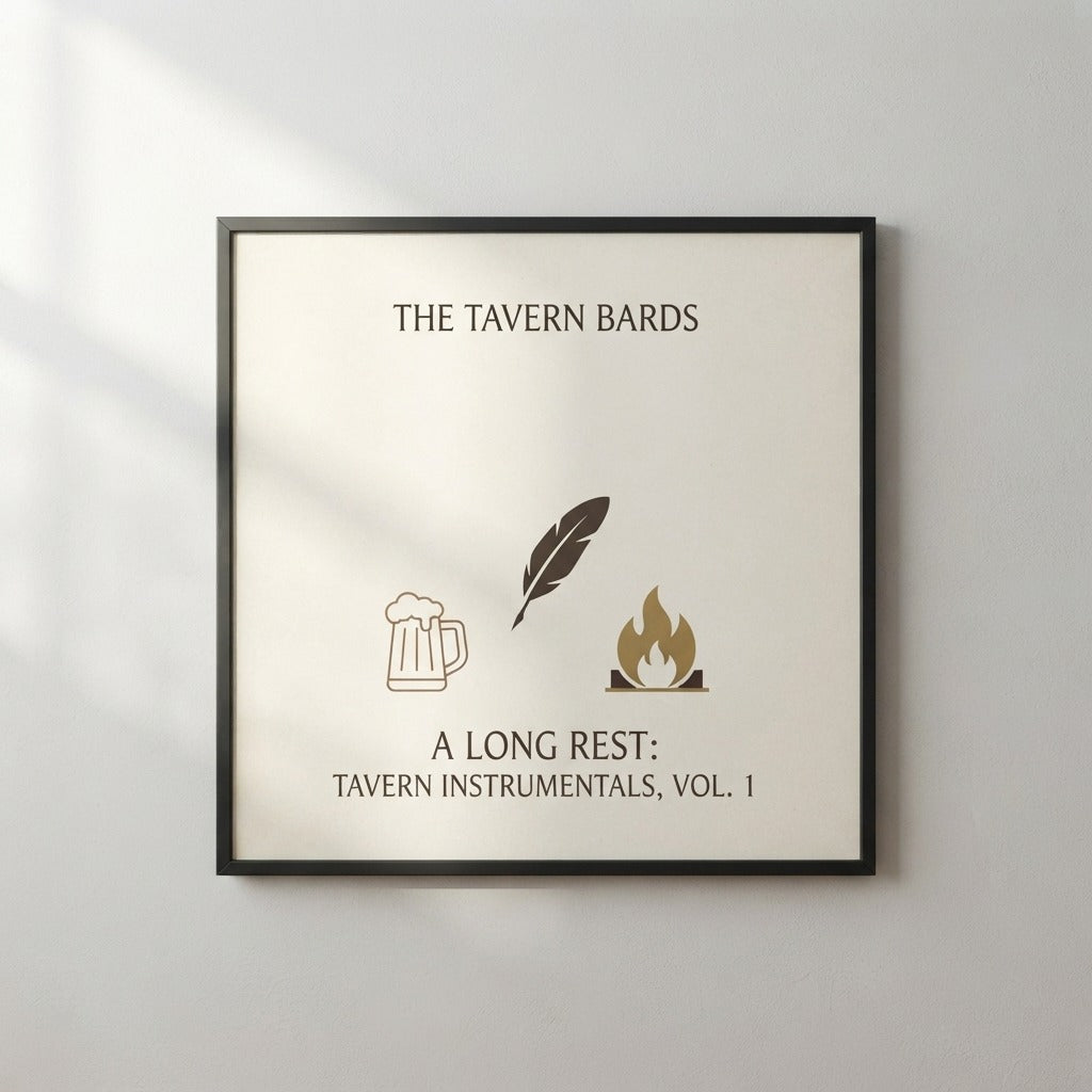 THE TAVERN BARDS — A Long Rest: Tavern Instrumentals, Vol. 1 Poster mockup