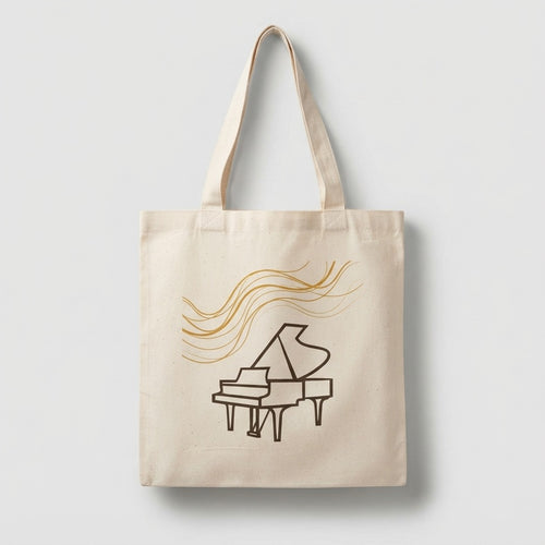Calm Piano Nights — Where Tension Fades Stofftasche