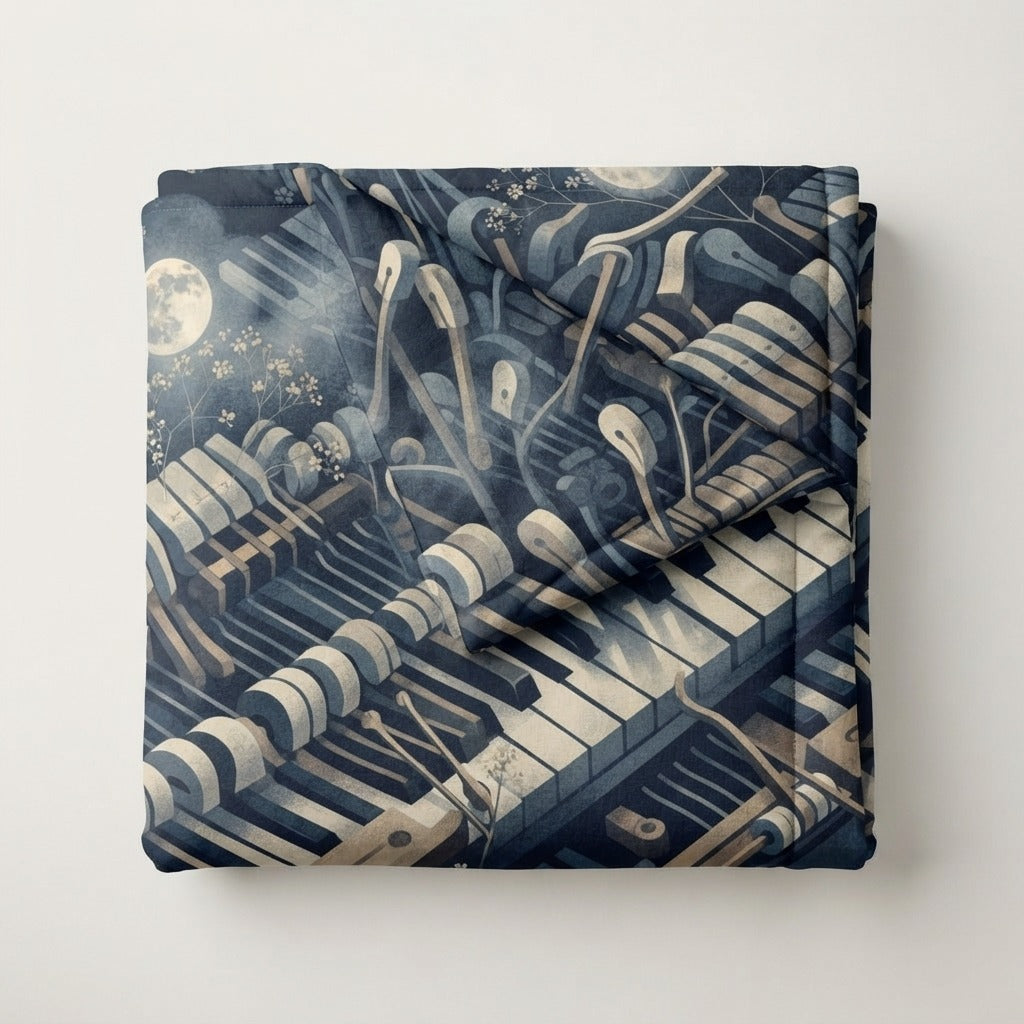 CALM PIANO NIGHTS — Before The Dream Cotton Comforter — product mockup