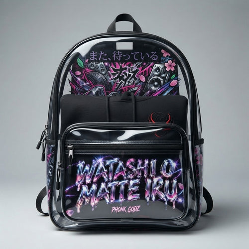 PHONK GODZ — WATASHI O MATTE IRU Clear Stadium Backpack