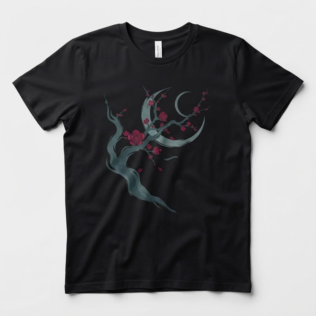 MOON INK 墨月 — 一枝春 (a branch of spring) Tee — product mockup