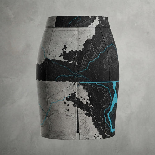 Nobody Answers — The Earth Just Lies Women's Pencil Skirt (AOP)