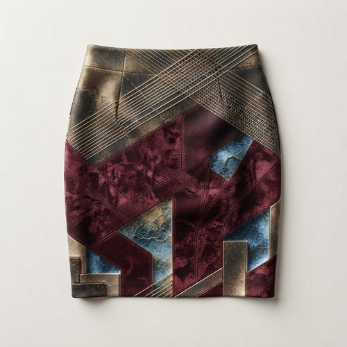 Arco Modul — Additive Women's Mid-Waist Pencil Skirt (AOP)