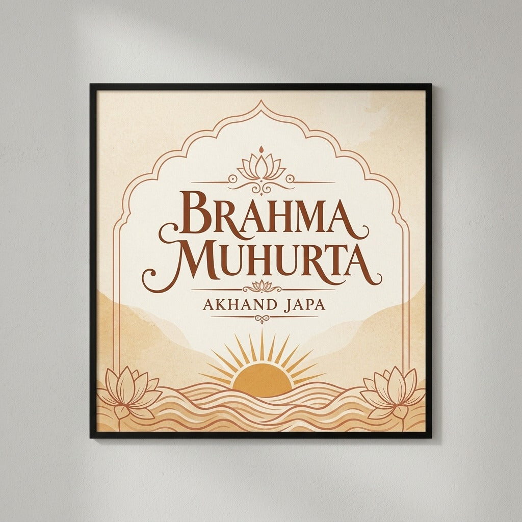 Akhand Japa — Brahma Muhurta Poster — product mockup