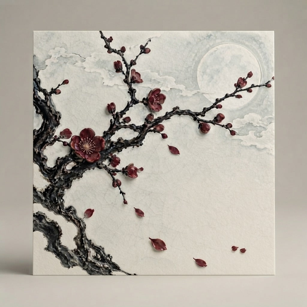 MOON INK 墨月 — 一枝春 (a branch of spring) Postcards (10pcs) — product mockup
