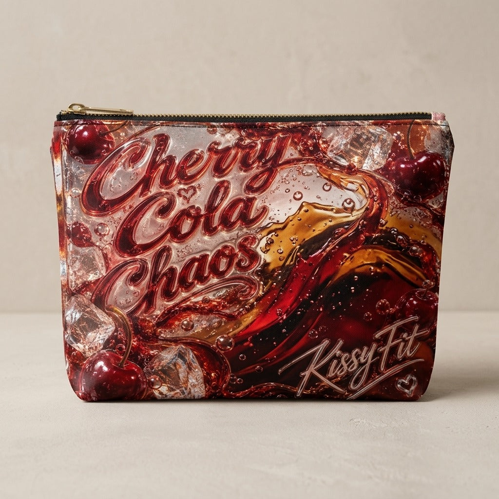 Kissy Fit — Cherry Cola Chaos Accessory Pouch — product mockup