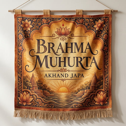Akhand Japa — Brahma Muhurta Indoor Wall Tapestry