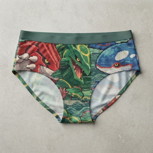 Chilltendo — Emerald Tides: Ruby & Sapphire Dreams Women's Briefs (AOP)