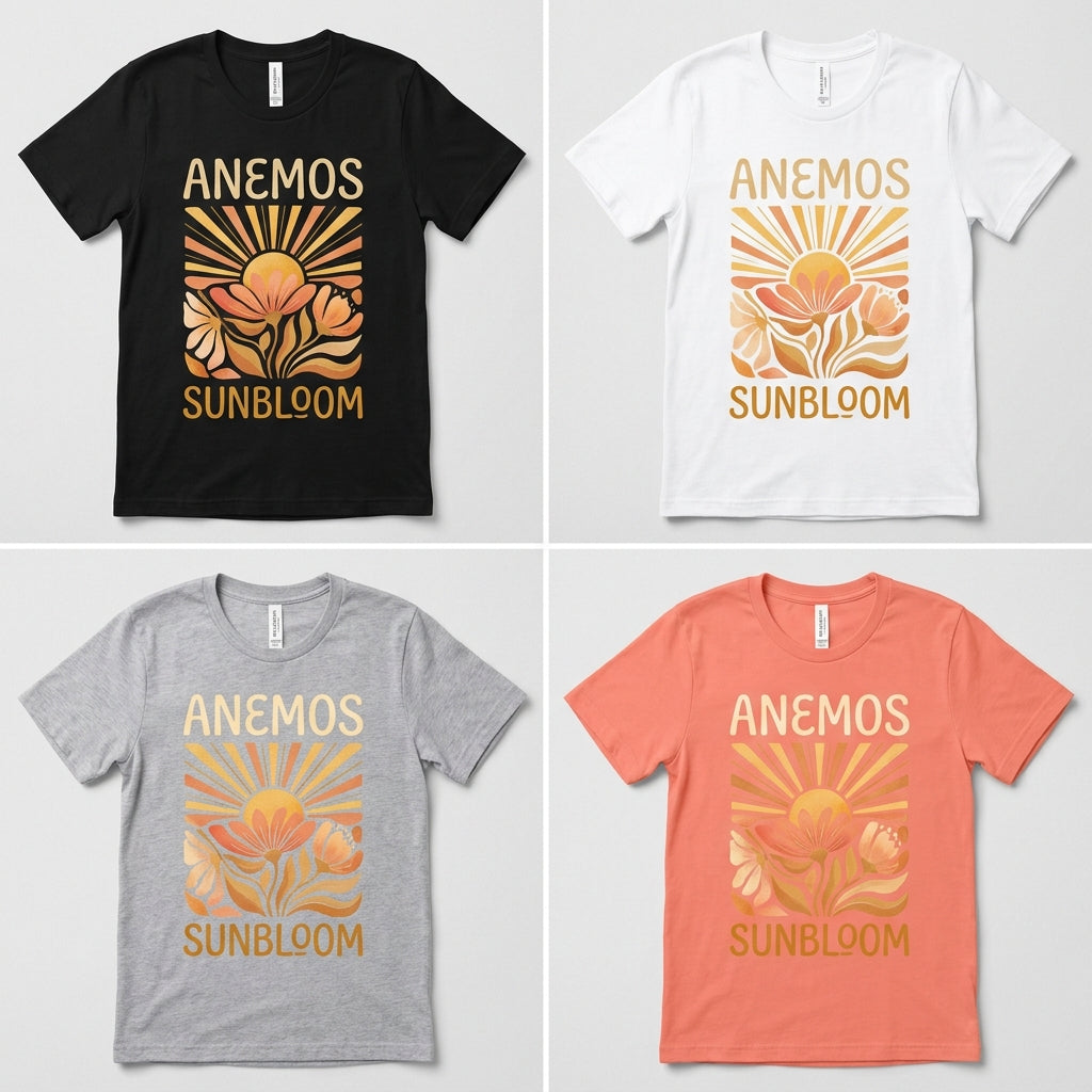 Anemos — Sunbloom Tee — design 1
