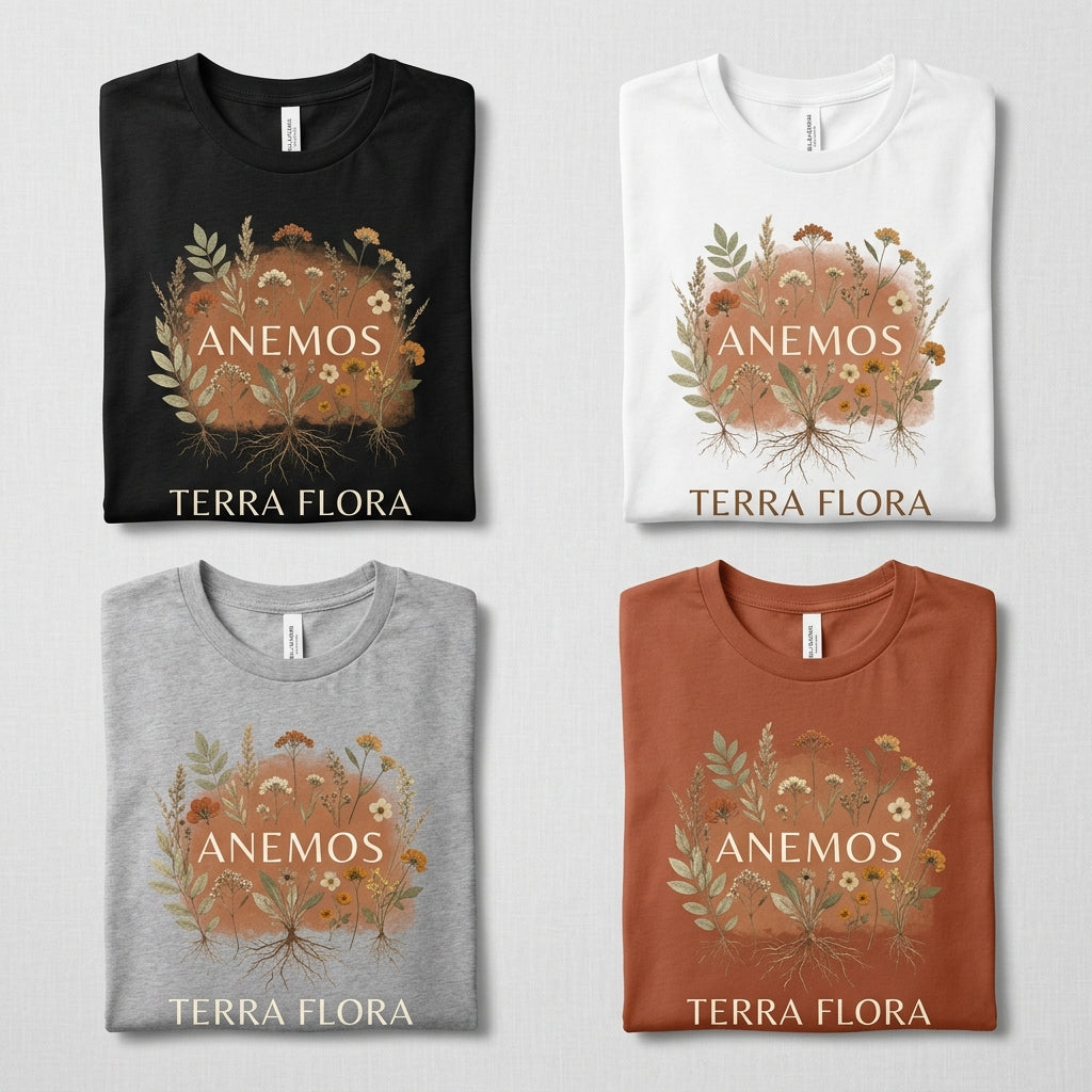 Anemos — Terra Flora Tee — design 1