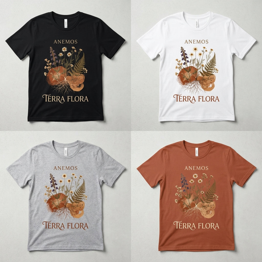 Anemos — Terra Flora Tee — design 2