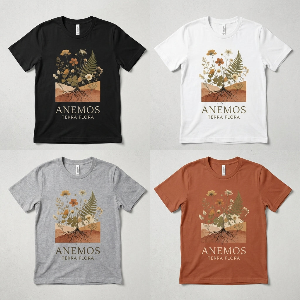 Anemos — Terra Flora Tee — design 3